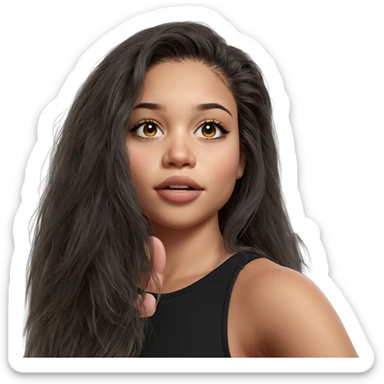 realistic portrait of a girl sticker