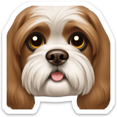 all brown shih-tzu dog brown nose sticker