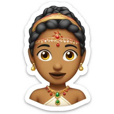 Indian gurl with Christmas fit  sticker