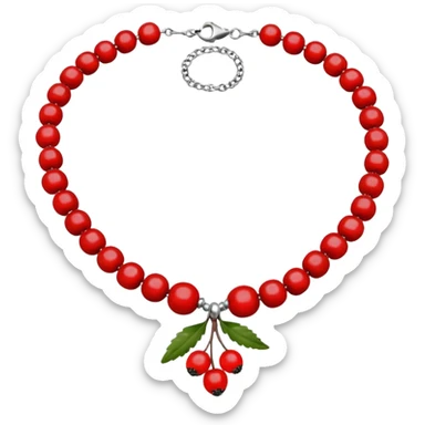 rowan/mountain ash berries ans necklace sticker