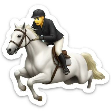 Horse jumping fence  sticker