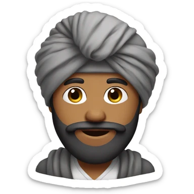 Turban guy with heart sticker