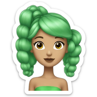 ariana grande in green puffy dress sticker