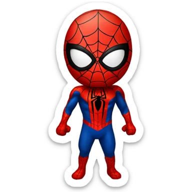 Spiderman with bow sticker