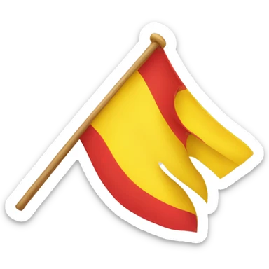 Red yellow flag sticker
