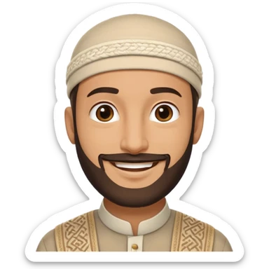 happy muslim man sticker