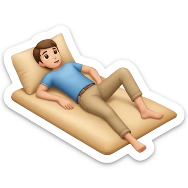 lies on the floor sticker