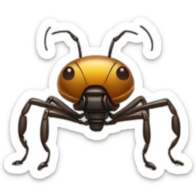 ant with robot legs sticker
