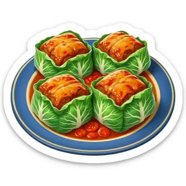romanian dish cabbage rolls with meat emoji sticker