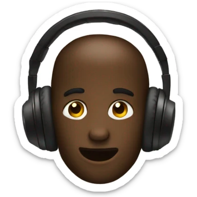 Dark brown Headphones sticker