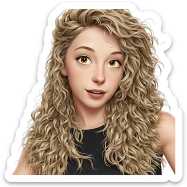 realistic portrait of girl sticker