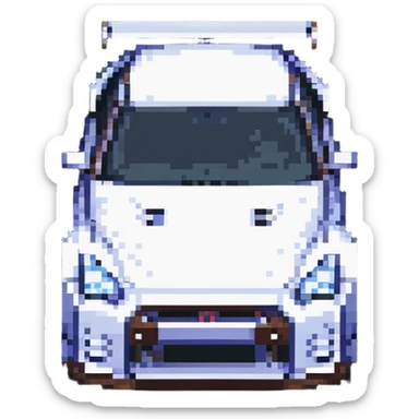 Nissan GTR R35 in Minecraft blocky style sticker