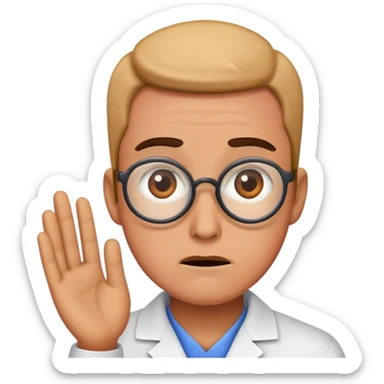 a researcher who is confusing sticker