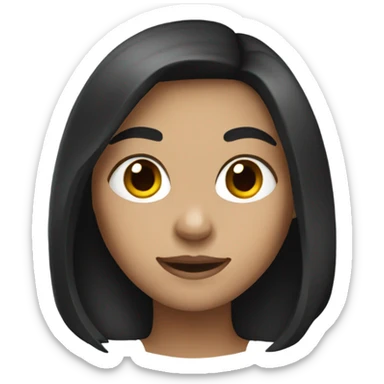 Dark haird girl sticker