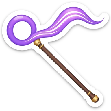 magic wand with purple magic wave sticker