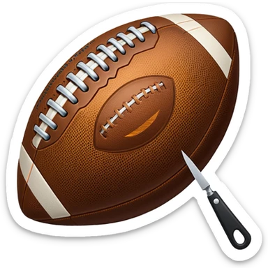 football cutting knife sticker
