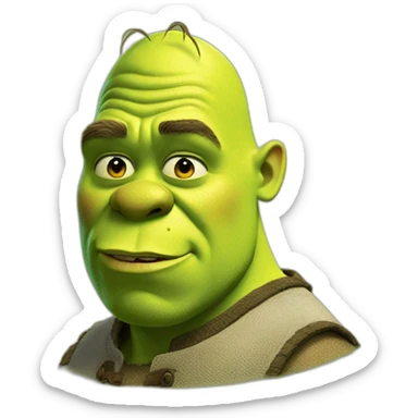 Shrek doing a side eye sticker