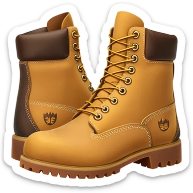 Сделай пару ботинок Timberland в классической расцветке sticker