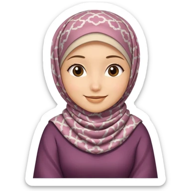 Hijabi girl sitting sticker