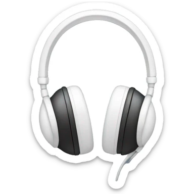 Headphones with a bow on them sticker