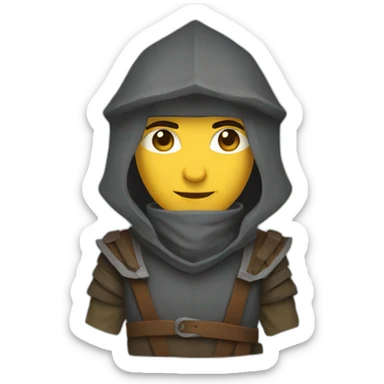 human medieval rogue sticker