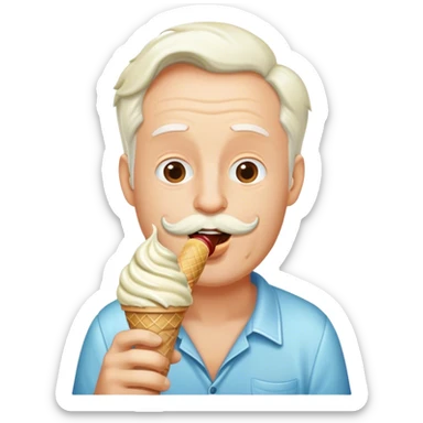 Hans Seidemann with ice cream sticker