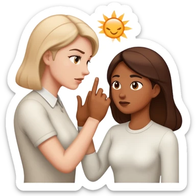 Woman smacking a man sticker