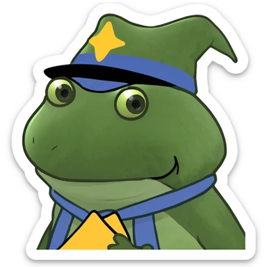frog wizard sticker