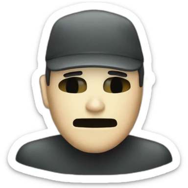 Un muchacho con máscara de hackers  sticker