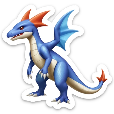 Shiny Koraidon-Latios-Marowak-Gabite-Fakémon-hybrid-creature (full body)  sticker