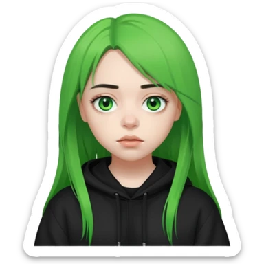 Billie Eilish face  sticker