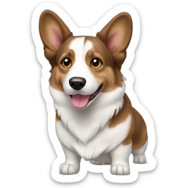 Cardigan welsh corgi head short hair sticker