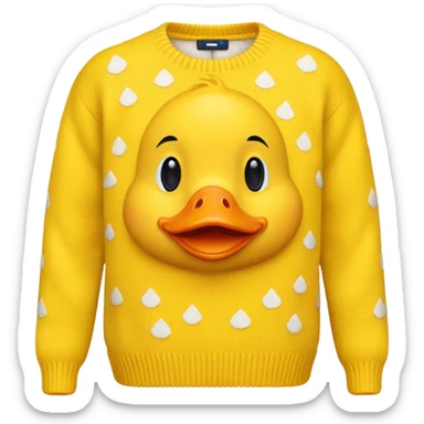 sweater with duck pattern sticker