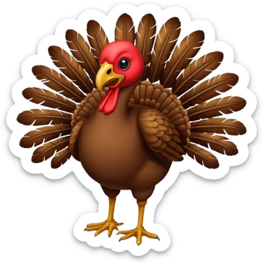 dancing turkey no head sticker