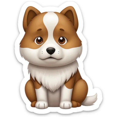 Dog with no legs sticker