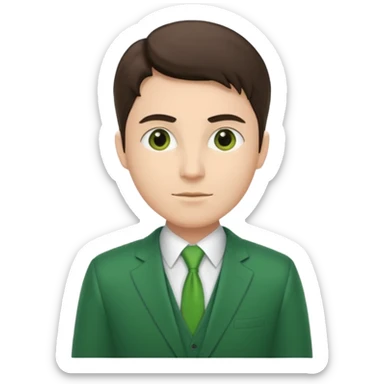 Lawyer with a green suit on sticker