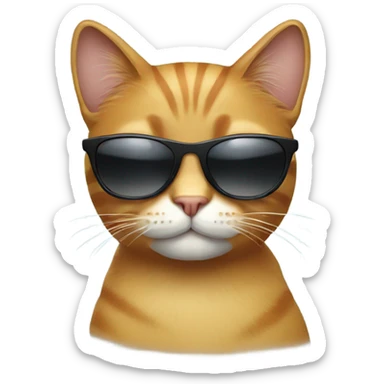Cat with sunglasses sticker
