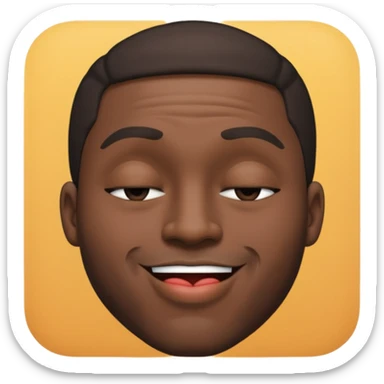 Black man squinting kiss face eyes closed  sticker