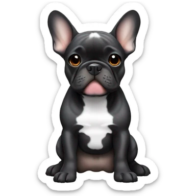 The cuties brindle french bulldog sticker