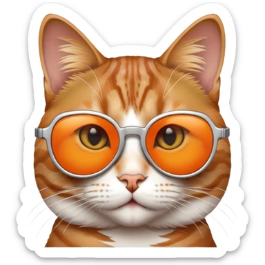 Cat with cool sunglasses  sticker