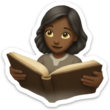 Girl reading bible  sticker