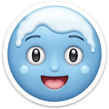 emoji with touch of powderblue sticker