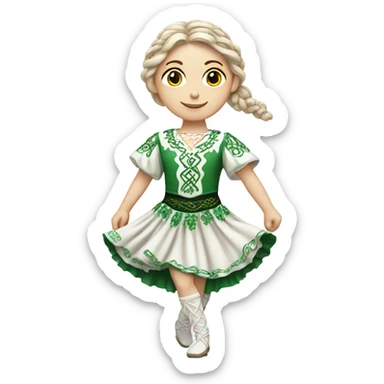 White Irish dancer sticker