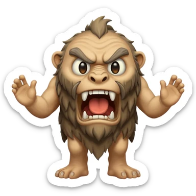 fullbody ancient giant with 1 eye roaring sticker