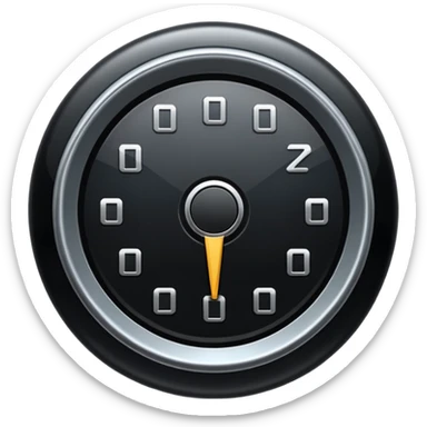 volume dial, straight on view sticker