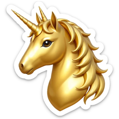 golden unicorn sticker