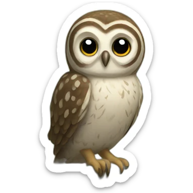 tiny owl sticker