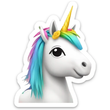 a cute unicorn chilling under a palm tree sticker