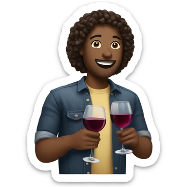 friends enjoying wine indoors sticker