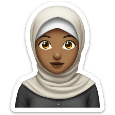 pretty girl with hijab sticker